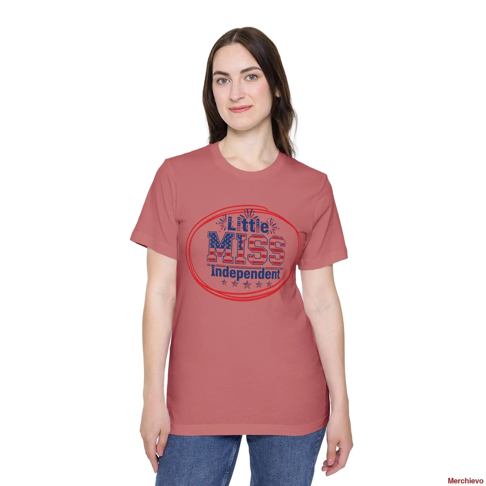 Little Miss 4th of July Retro Van Kids T-Shirt - Patriotic Youth Independence Day Tee Mauve / XS T-Shirt