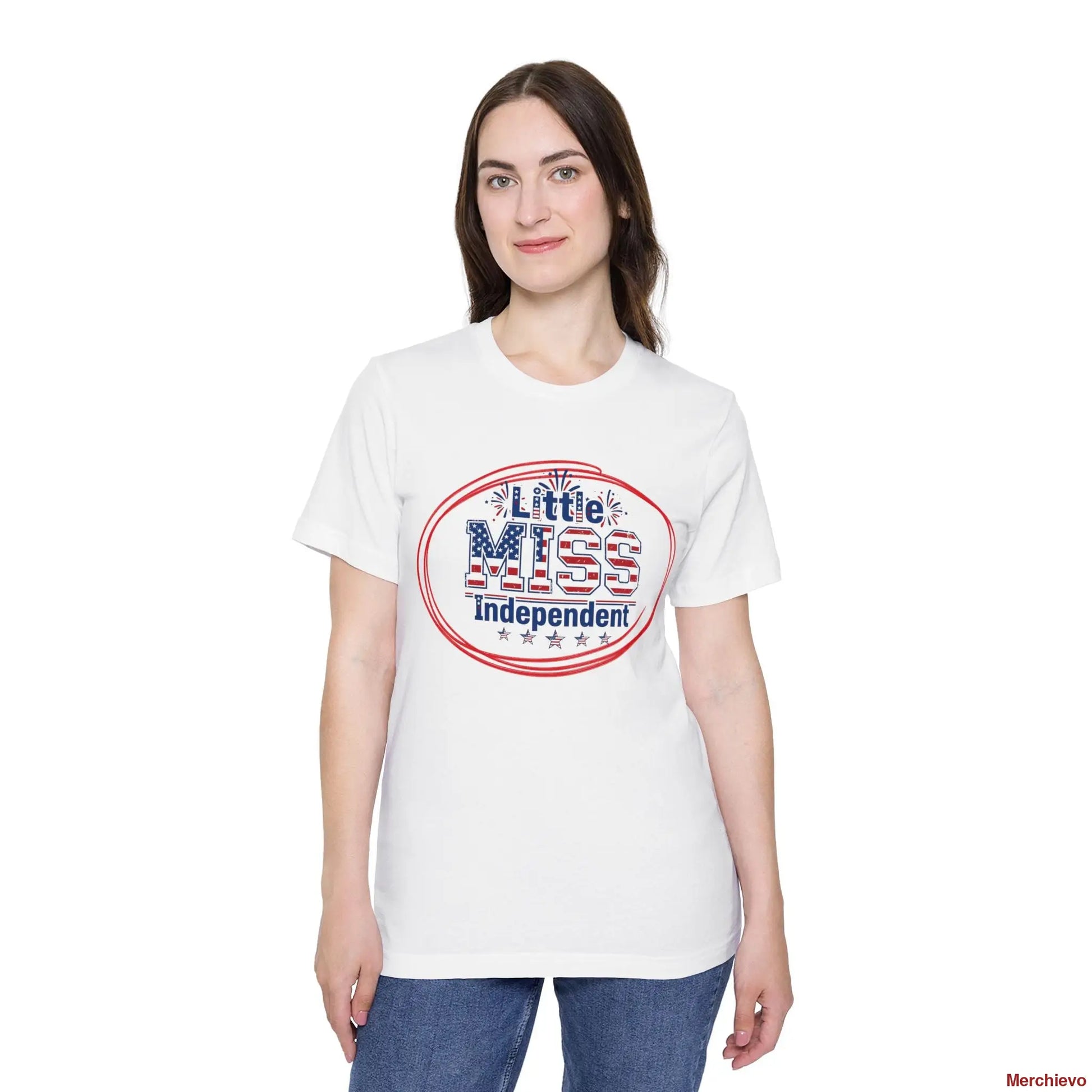 Little Miss 4th of July Retro Van Kids T-Shirt - Patriotic Youth Independence Day Tee White / XS T-Shirt