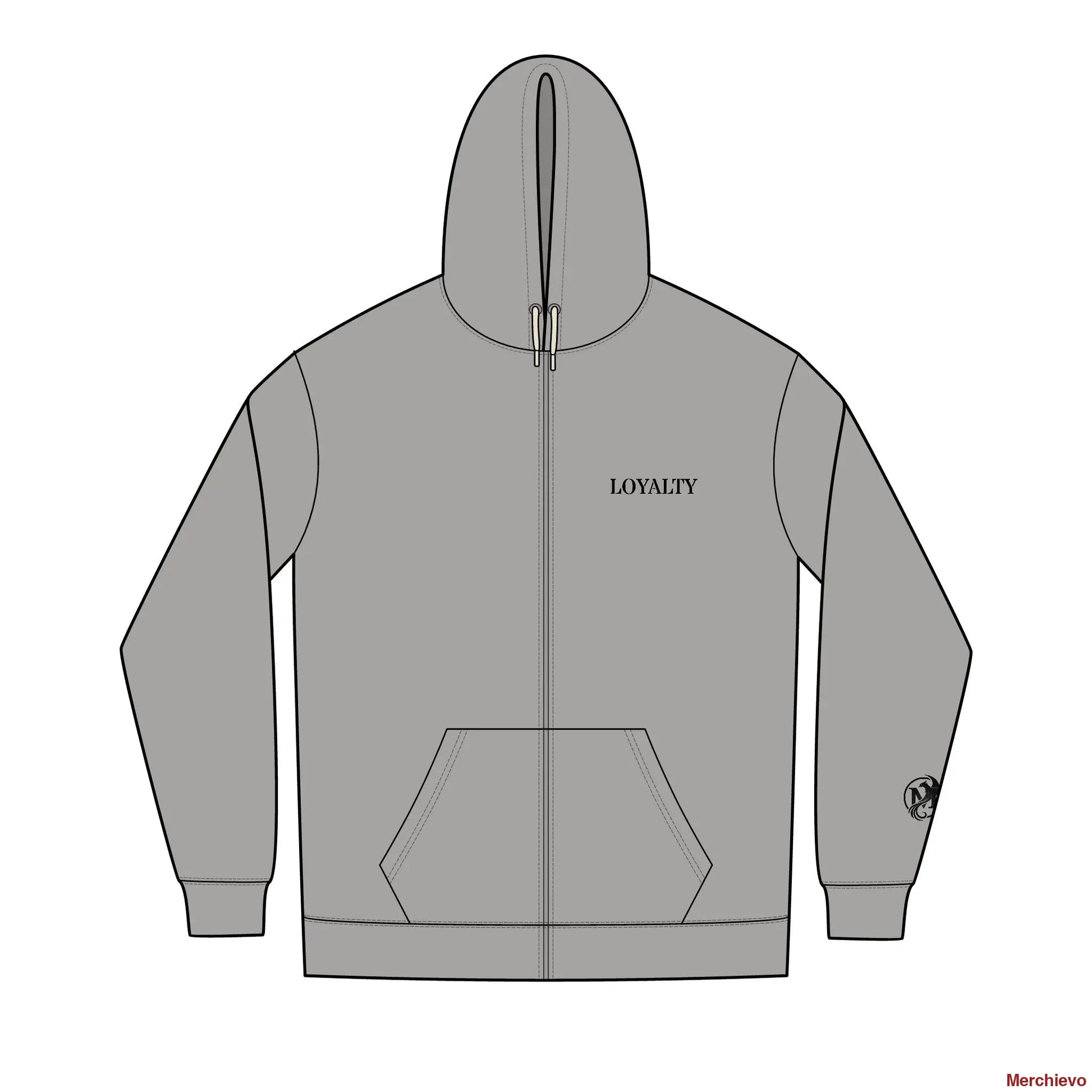 American Pride Loyalty Full-Zip Hoodie XS / Light Heather Grey Hoodie