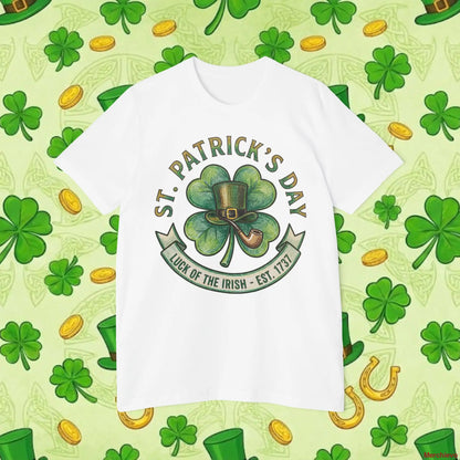 Luck of the Irish Shamrock T-Shirt | Vintage St. Patrick’s Day Graphic Tee T-Shirt