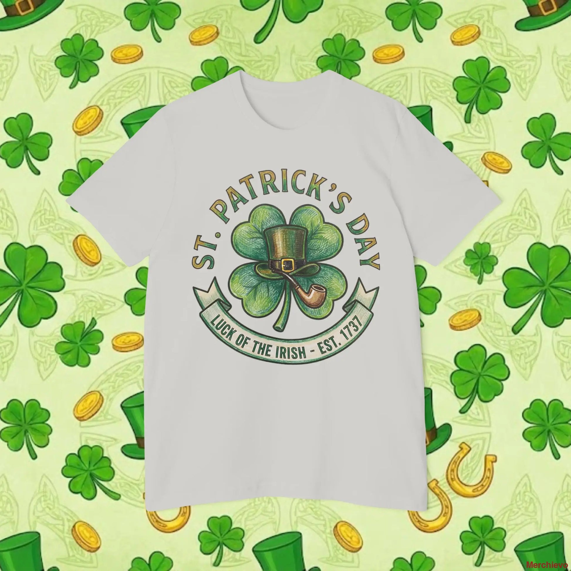 Luck of the Irish Shamrock T-Shirt | Vintage St. Patrick’s Day Graphic Tee T-Shirt