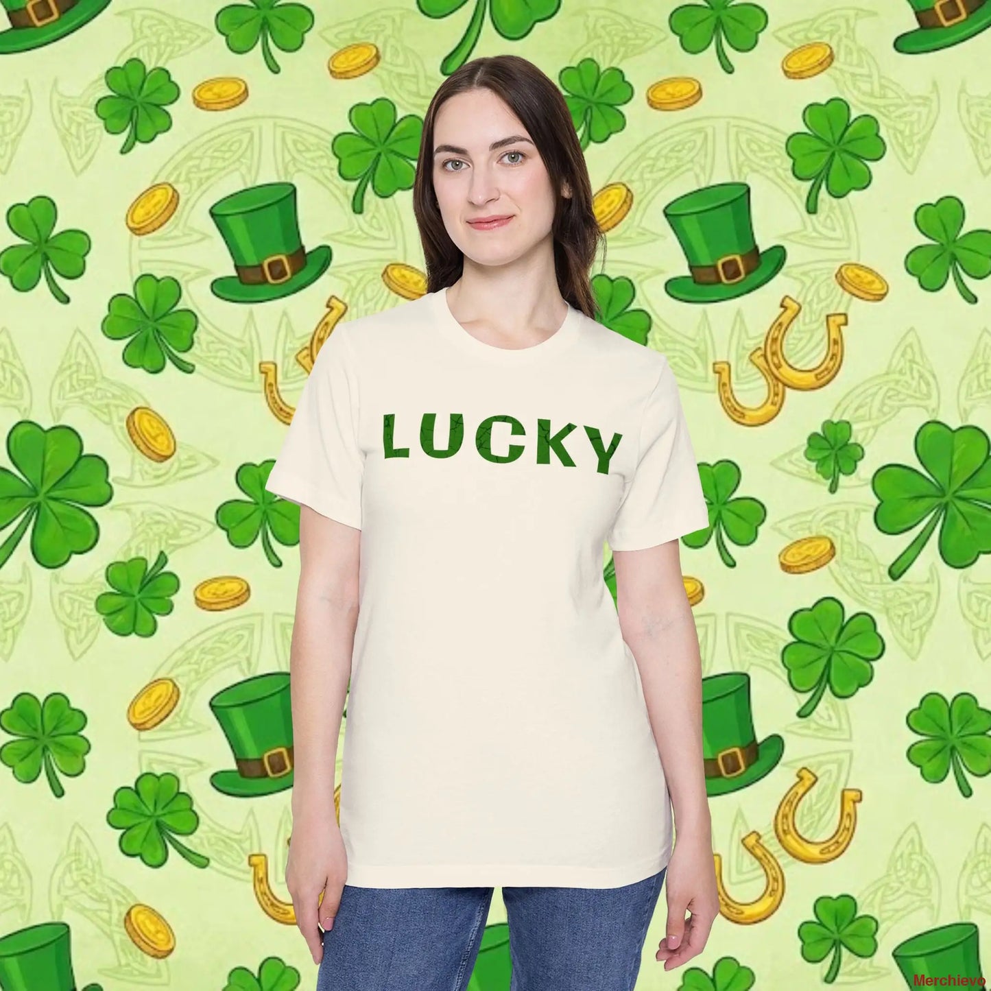 Lucky Irish Shamrock T-Shirt | Vintage St. Patrick’s Day Graphic Tee Natural / XS T-Shirt