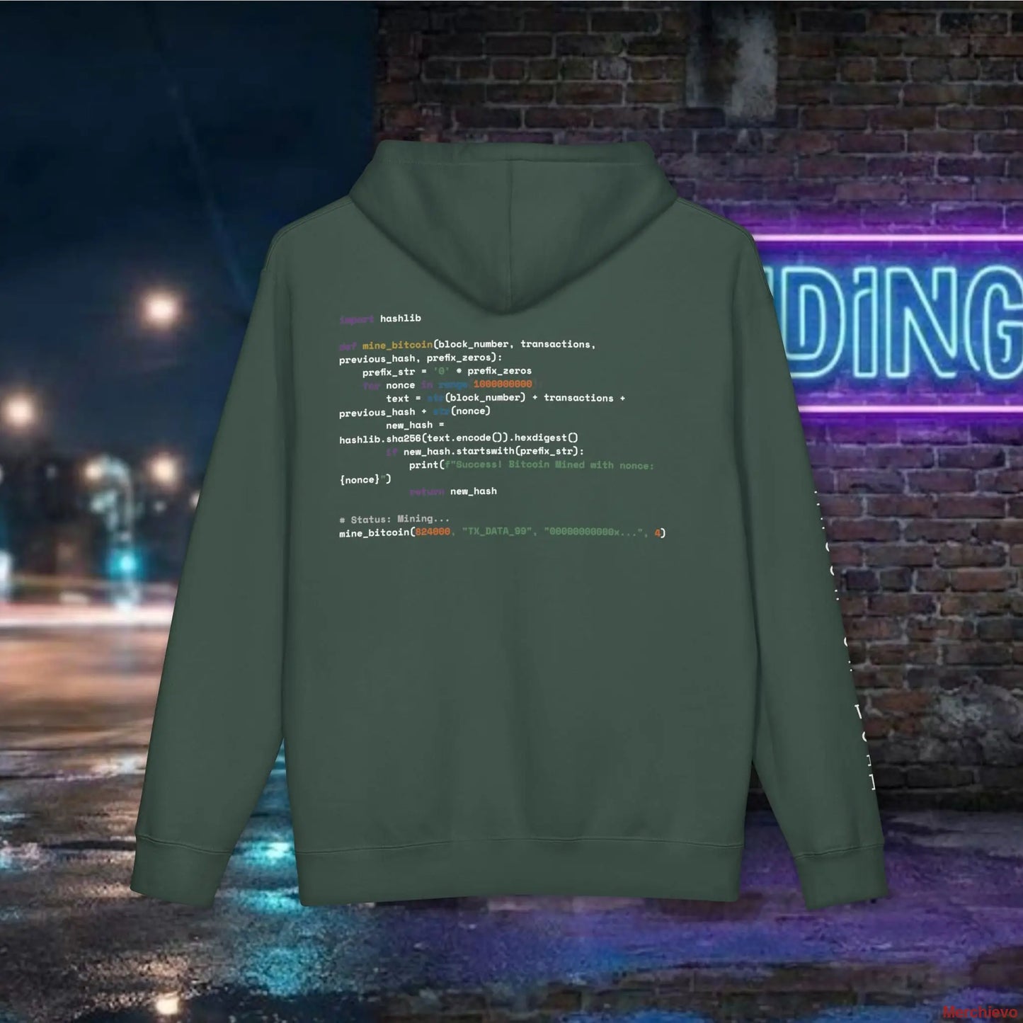 Mining My Own Business Bitcoin Developer Code Hoodie | Dark Edition Hoodie