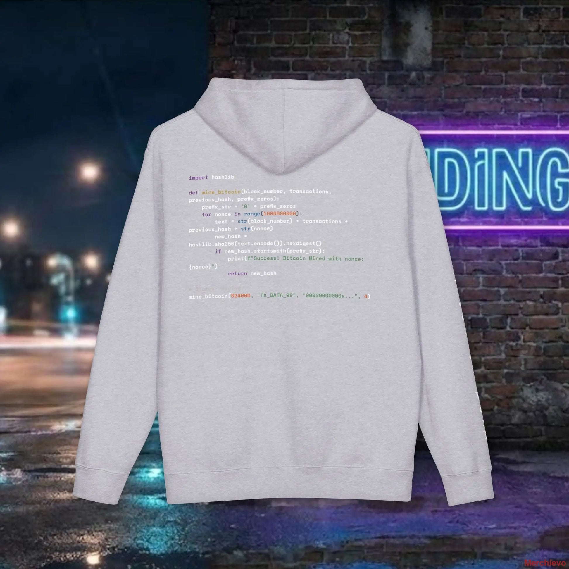 Mining My Own Business Bitcoin Developer Code Hoodie | Dark Edition Hoodie