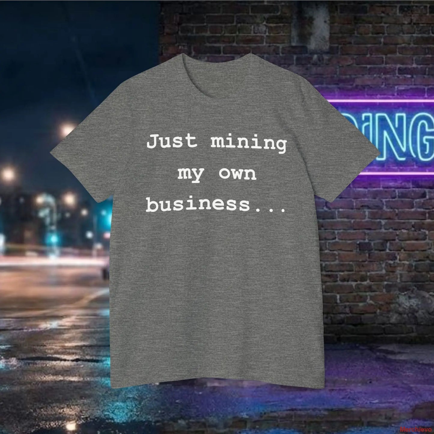 Mining My Own Business Python Code Tee | Dark Edition Deep Heather / XS T-Shirt