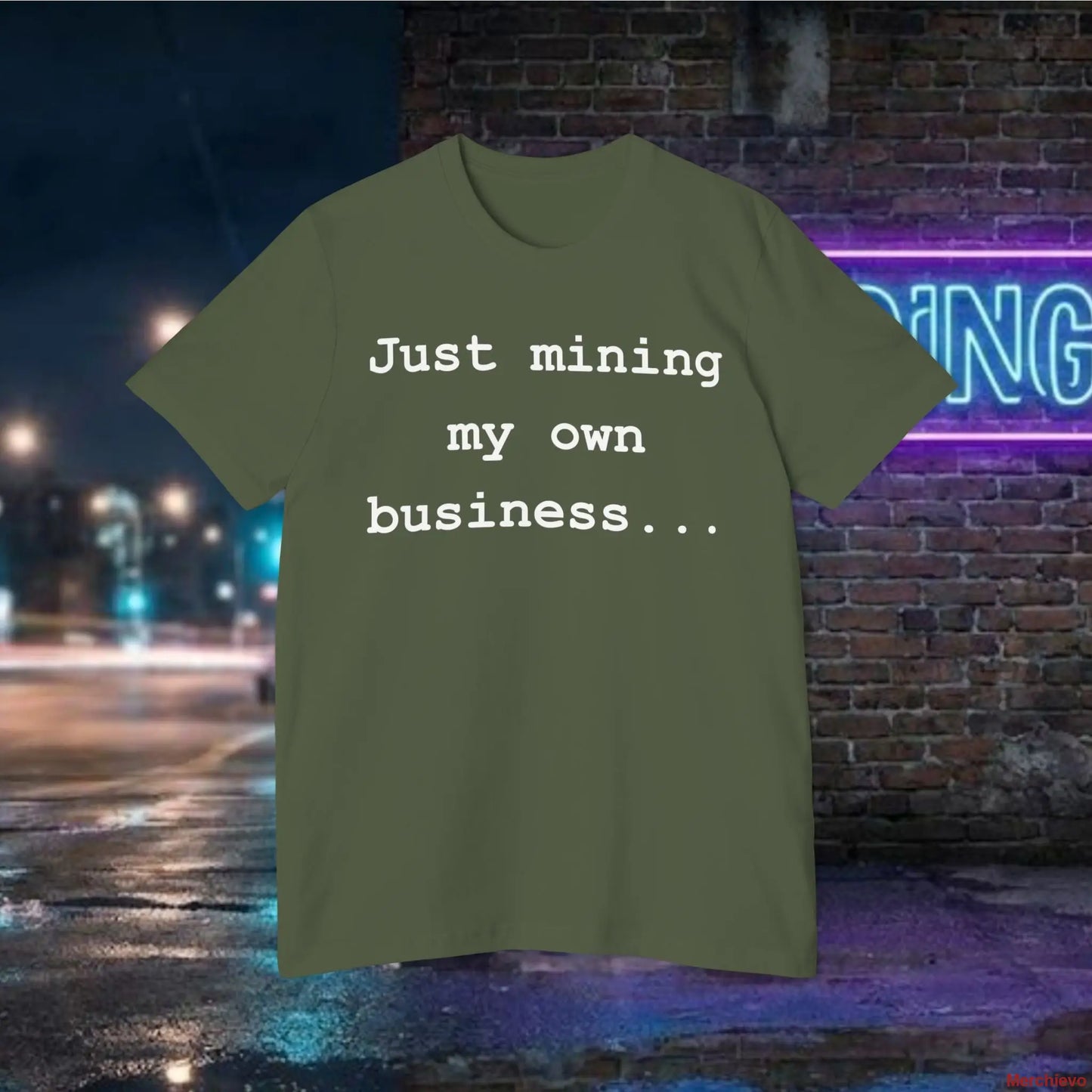 Mining My Own Business Python Code Tee | Dark Edition Military Green / XS T-Shirt