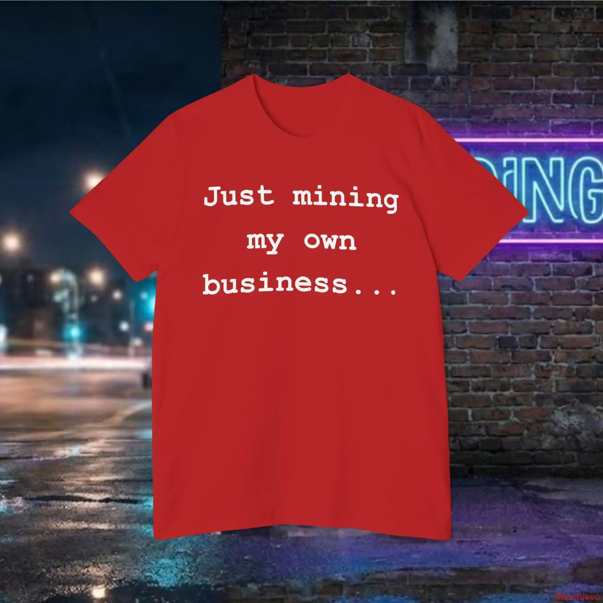 Mining My Own Business Python Code Tee | Dark Edition Red / XS T-Shirt