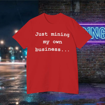 Mining My Own Business Python Code Tee | Dark Edition Red / XS T-Shirt