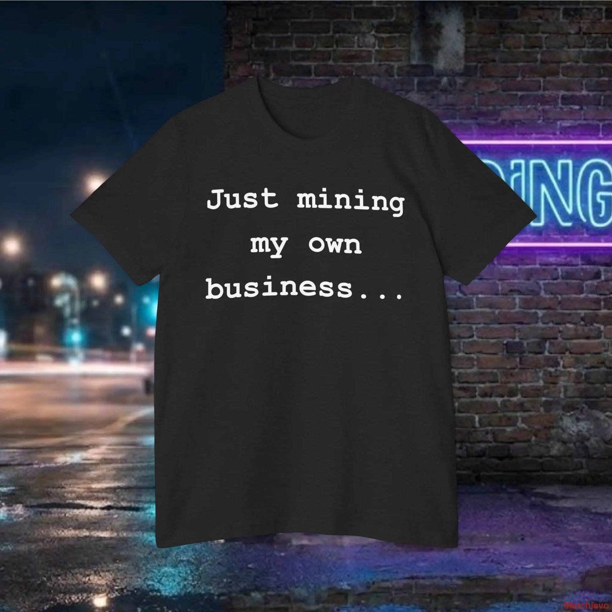 Mining My Own Business Python Code Tee | Dark Edition Solid Black Blend / XS T-Shirt