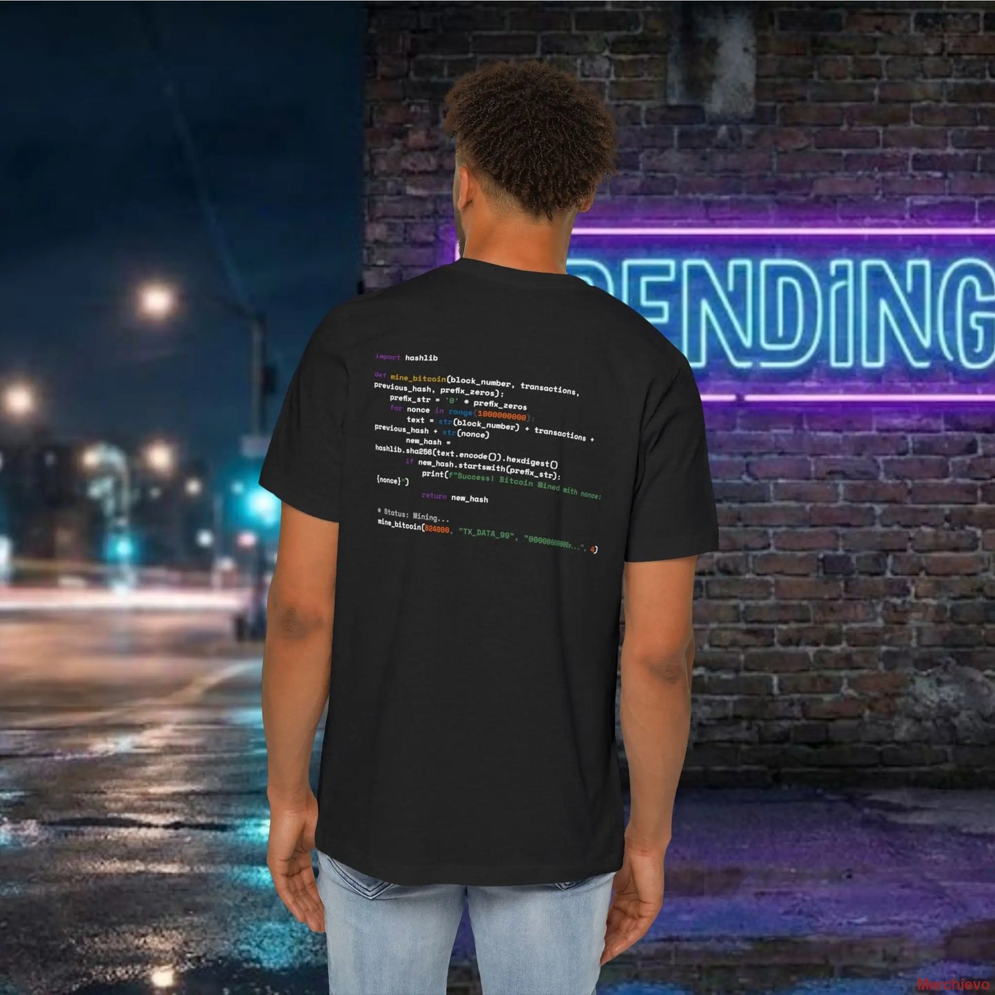 Mining My Own Business Python Code Tee | Dark Edition T-Shirt