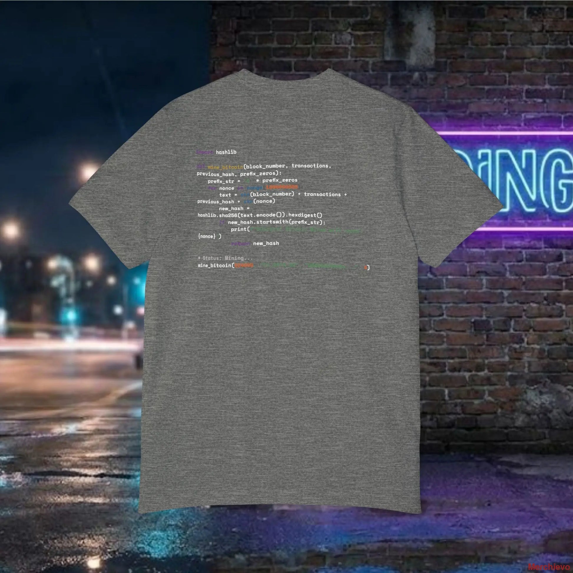 Mining My Own Business Python Code Tee | Dark Edition T-Shirt