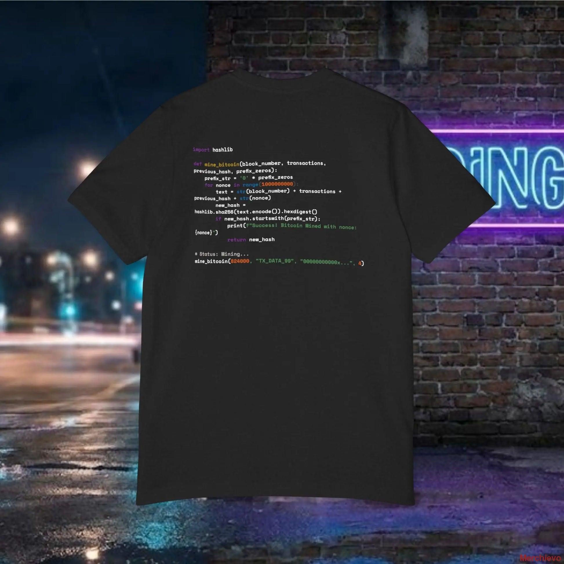 Mining My Own Business Python Code Tee | Dark Edition T-Shirt