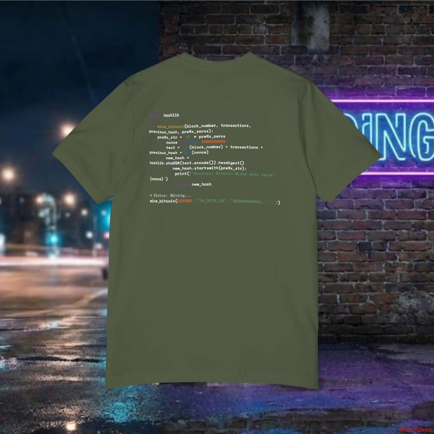 Mining My Own Business Python Code Tee | Dark Edition T-Shirt