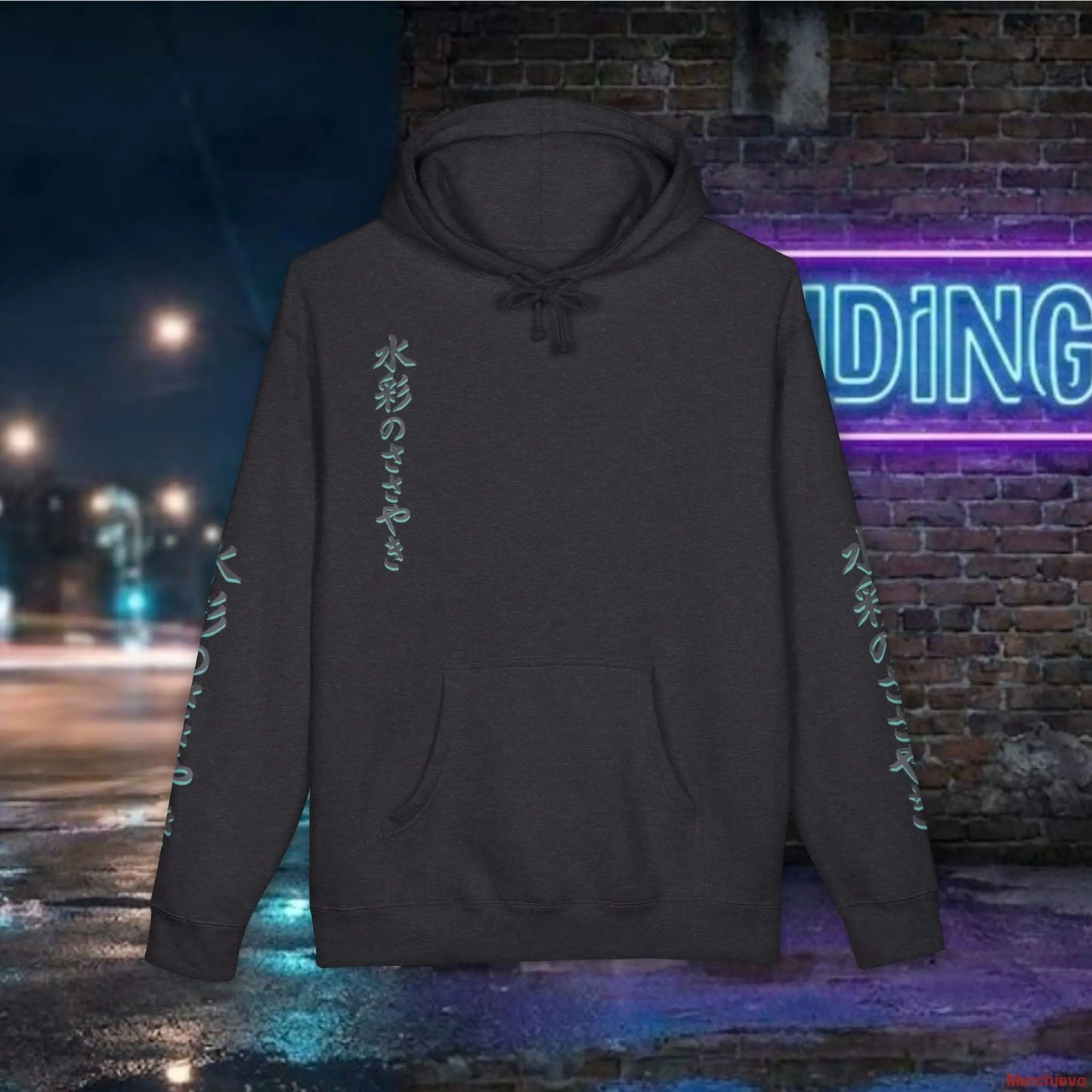 Neo-Tokyo Kimono Hoodie — Urban Techwear Aesthetic S / Charcoal Heather Hoodie