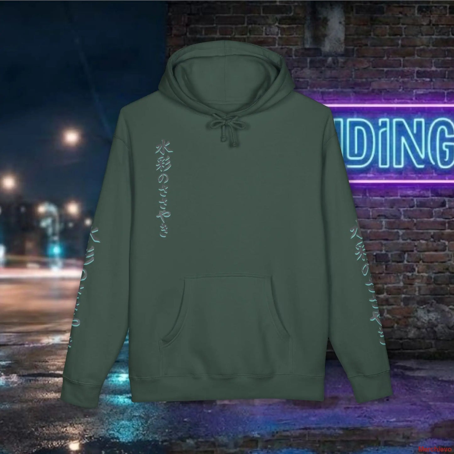 Neo-Tokyo Kimono Hoodie — Urban Techwear Aesthetic XS / Alpine Green Hoodie