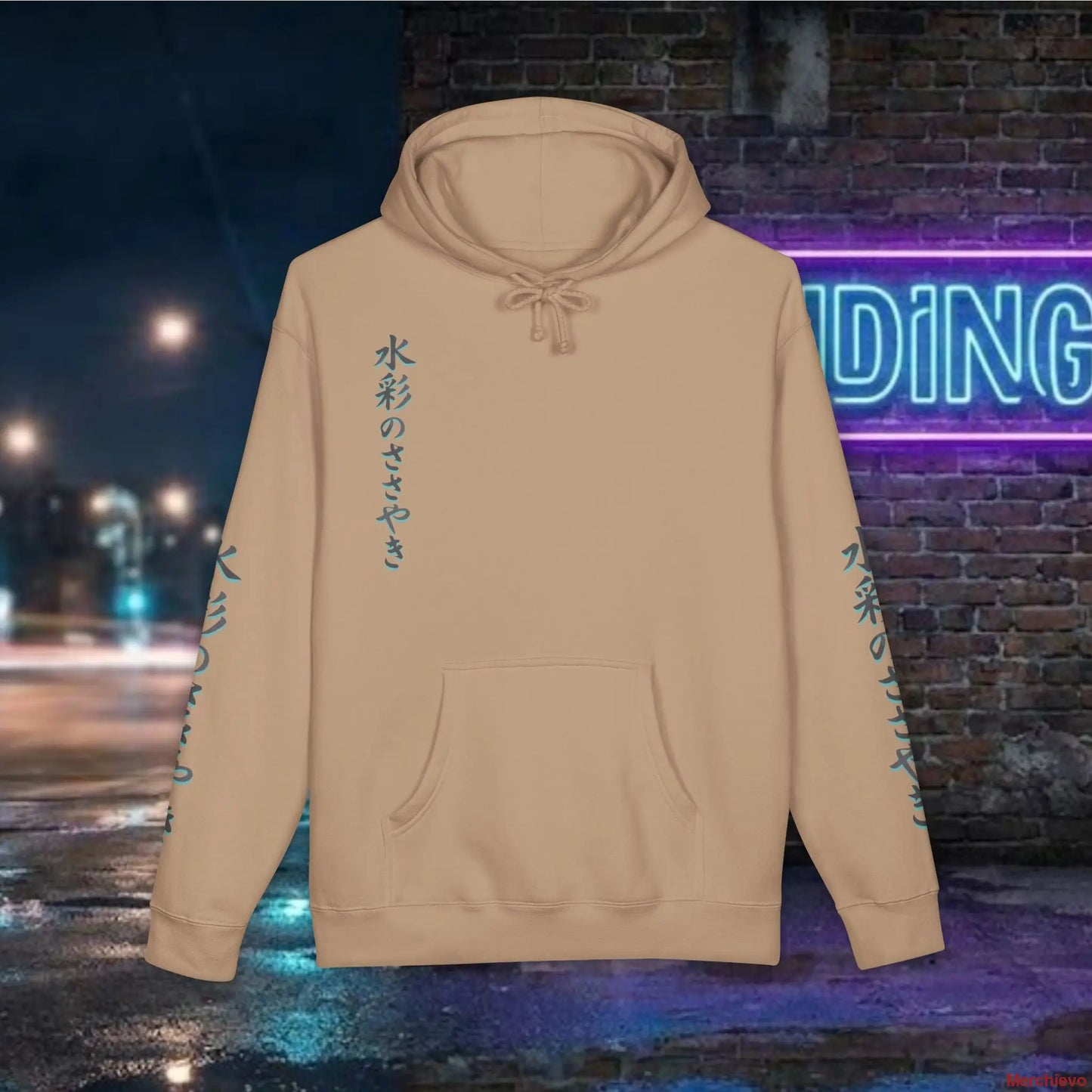 Neo-Tokyo Kimono Hoodie — Urban Techwear Aesthetic XS / Sandstone Hoodie