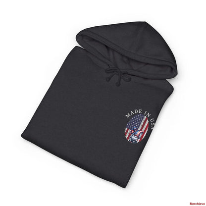 Patriot American Woman Hoodie | Patriotic Graphic Pullover Hoodie Hoodie