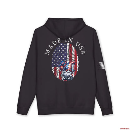Patriot American Woman Hoodie | Patriotic Graphic Pullover Hoodie Hoodie
