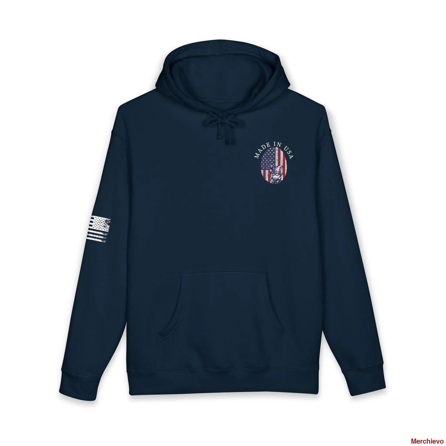 Patriot American Woman Hoodie | Patriotic Graphic Pullover Hoodie XS / Navy Hoodie
