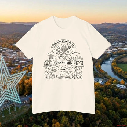 Roanoke VA ’Brews & Tunes’ Graphic T-Shirt T-Shirt