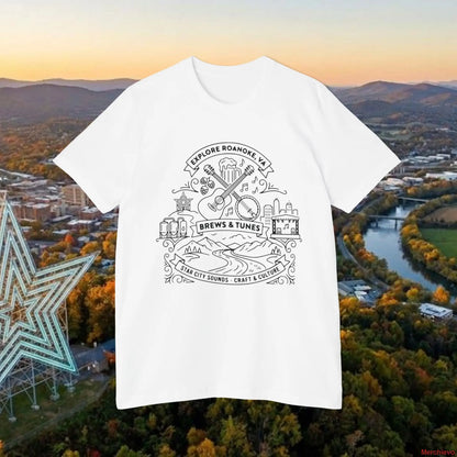 Roanoke VA ’Brews & Tunes’ Graphic T-Shirt T-Shirt