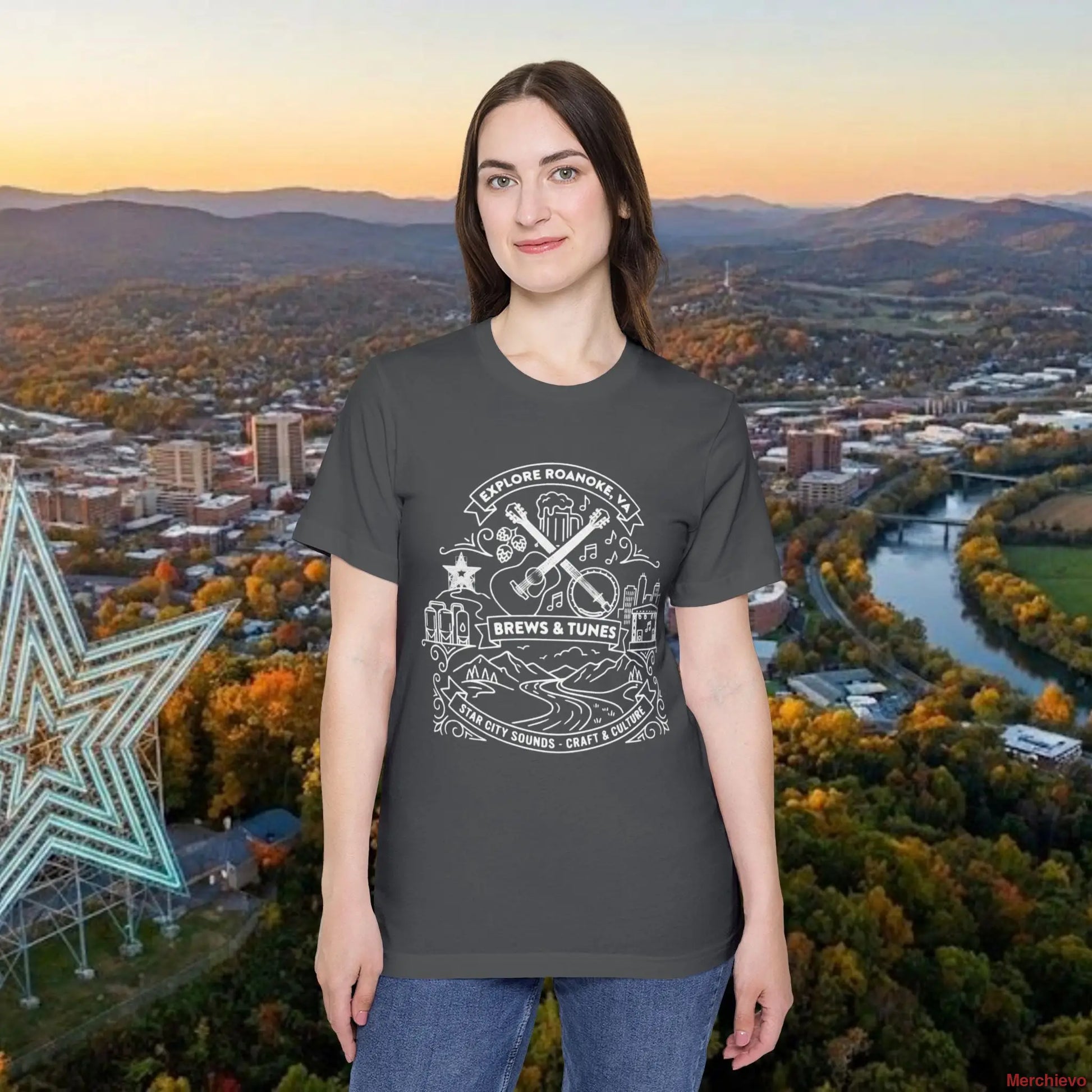 Roanoke VA Explore T-Shirt Asphalt / XS T-Shirt