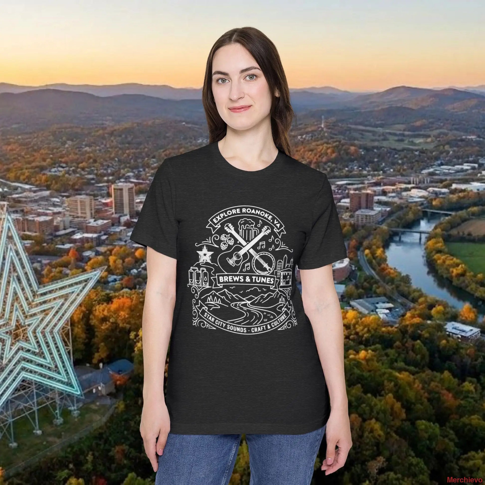 Roanoke VA Explore T-Shirt Dark Grey Heather / XS T-Shirt