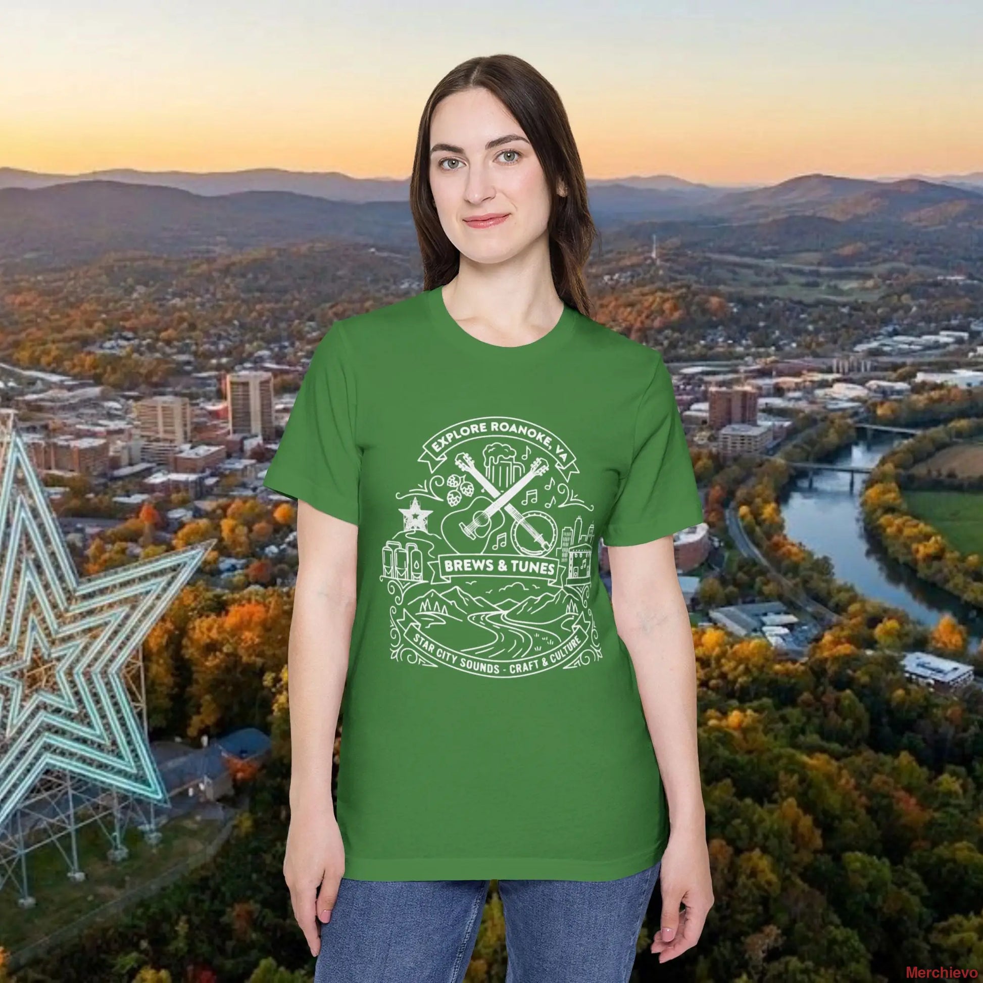 Roanoke VA Explore T-Shirt Leaf / L T-Shirt