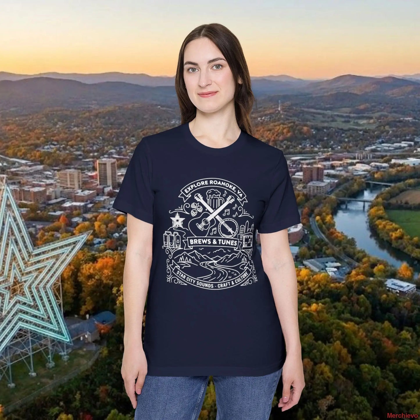 Roanoke VA Explore T-Shirt Navy / XS T-Shirt