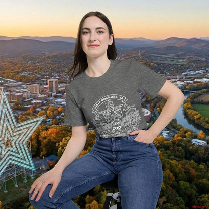 Roanoke Valley ’Star City’ T-Shirt | Retro Virginia Travel Souvenir Tee T-Shirt
