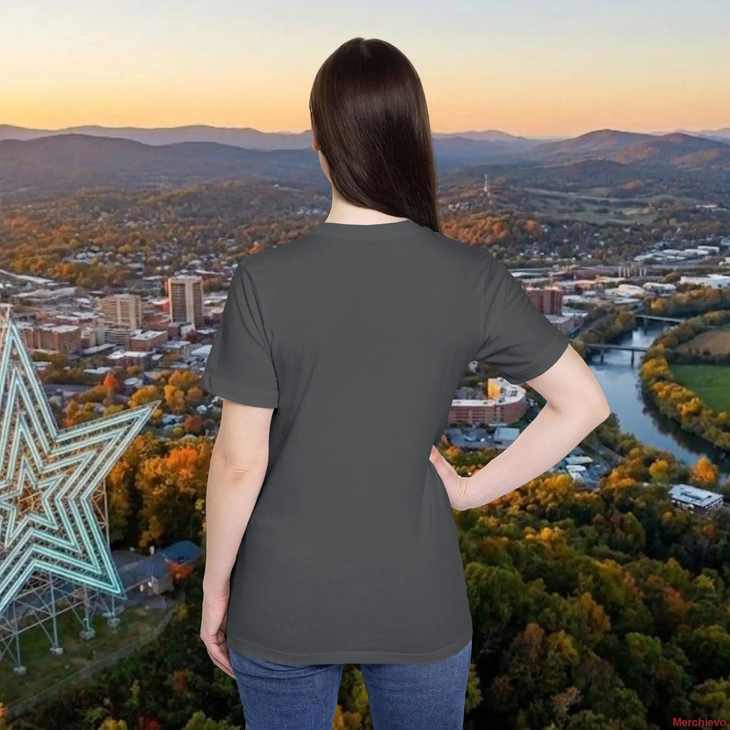 Roanoke Valley ’Star City’ T-Shirt | Retro Virginia Travel Souvenir Tee T-Shirt