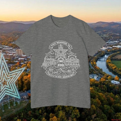 Roanoke Valley ’Star City’ T-Shirt | Retro Virginia Travel Souvenir Tee T-Shirt