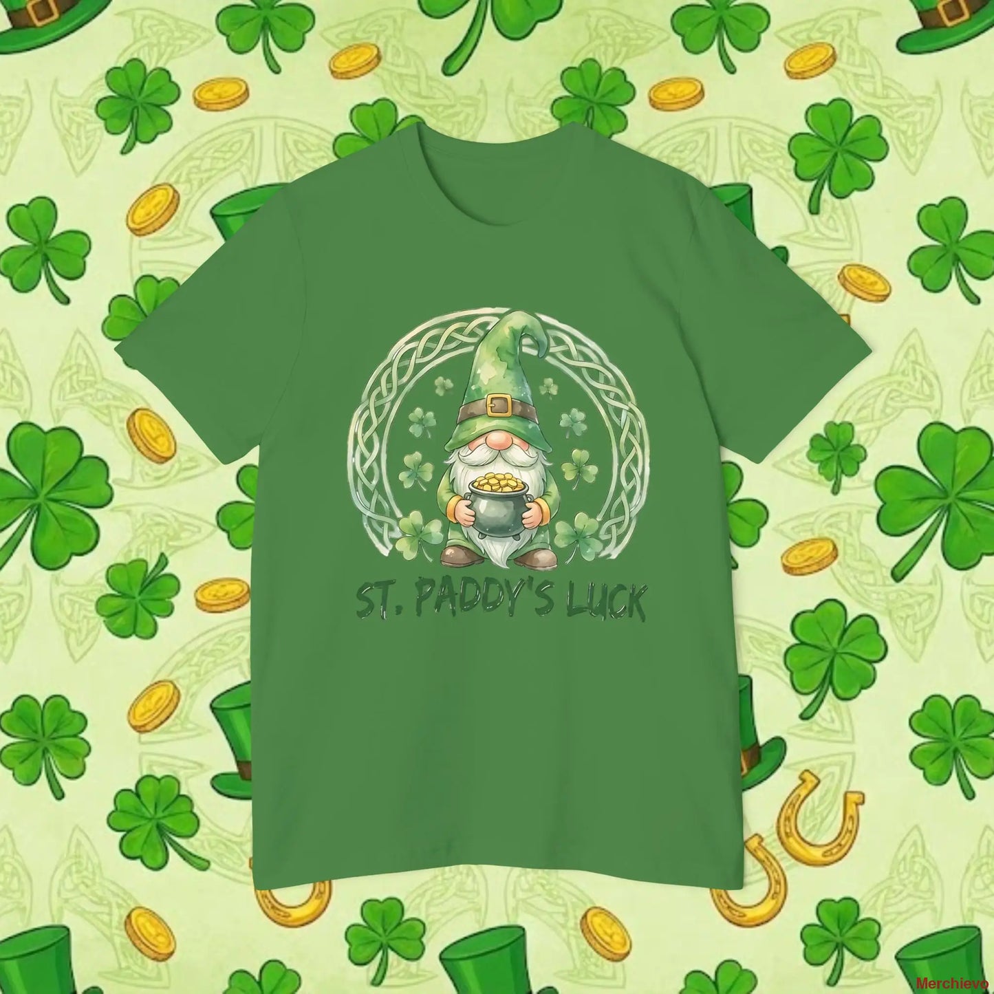 St. Paddy’s Luck Gnome T-Shirt | Whimsical Irish Folklore Graphic Tee T-Shirt