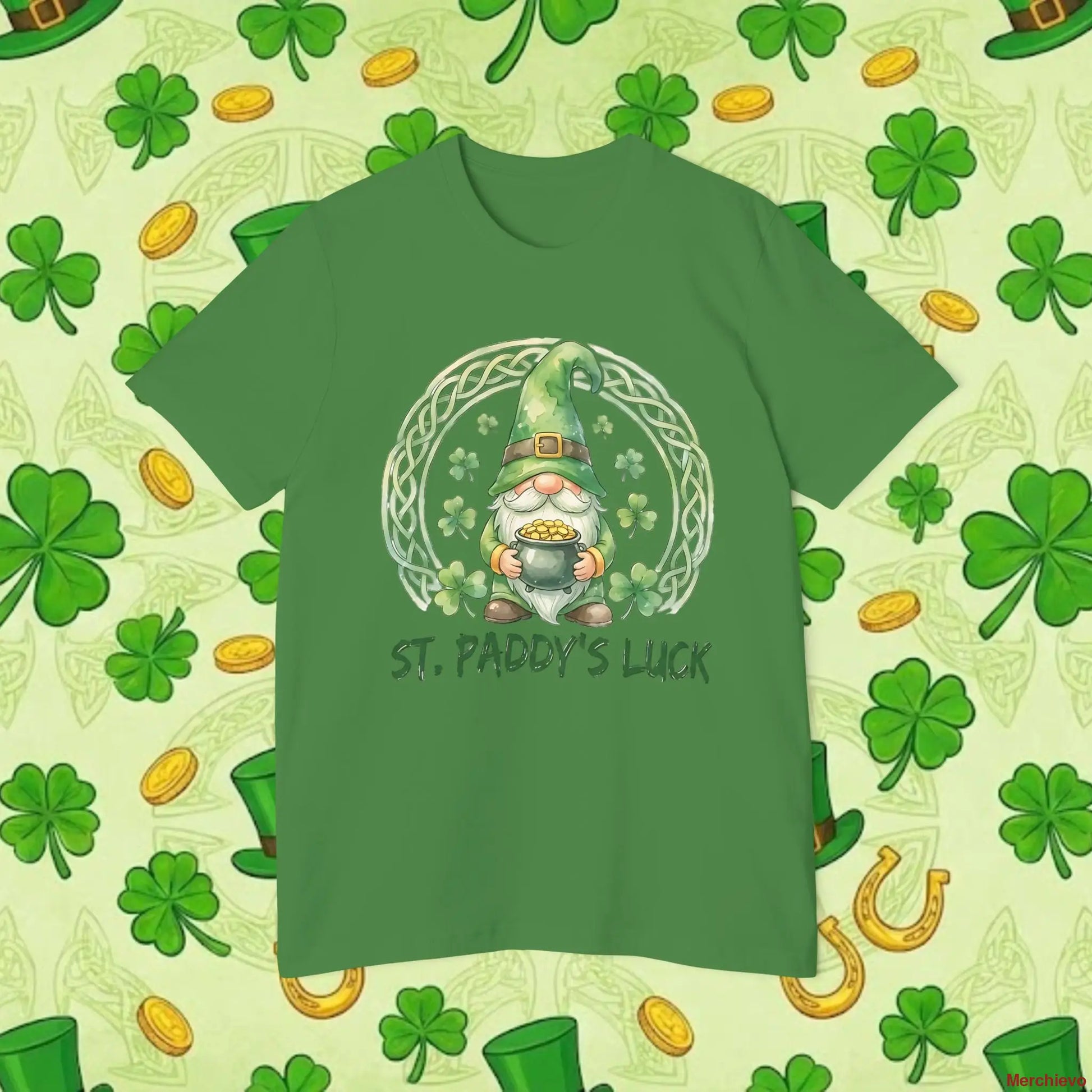 St. Paddy’s Luck Gnome T-Shirt | Whimsical Irish Folklore Graphic Tee T-Shirt