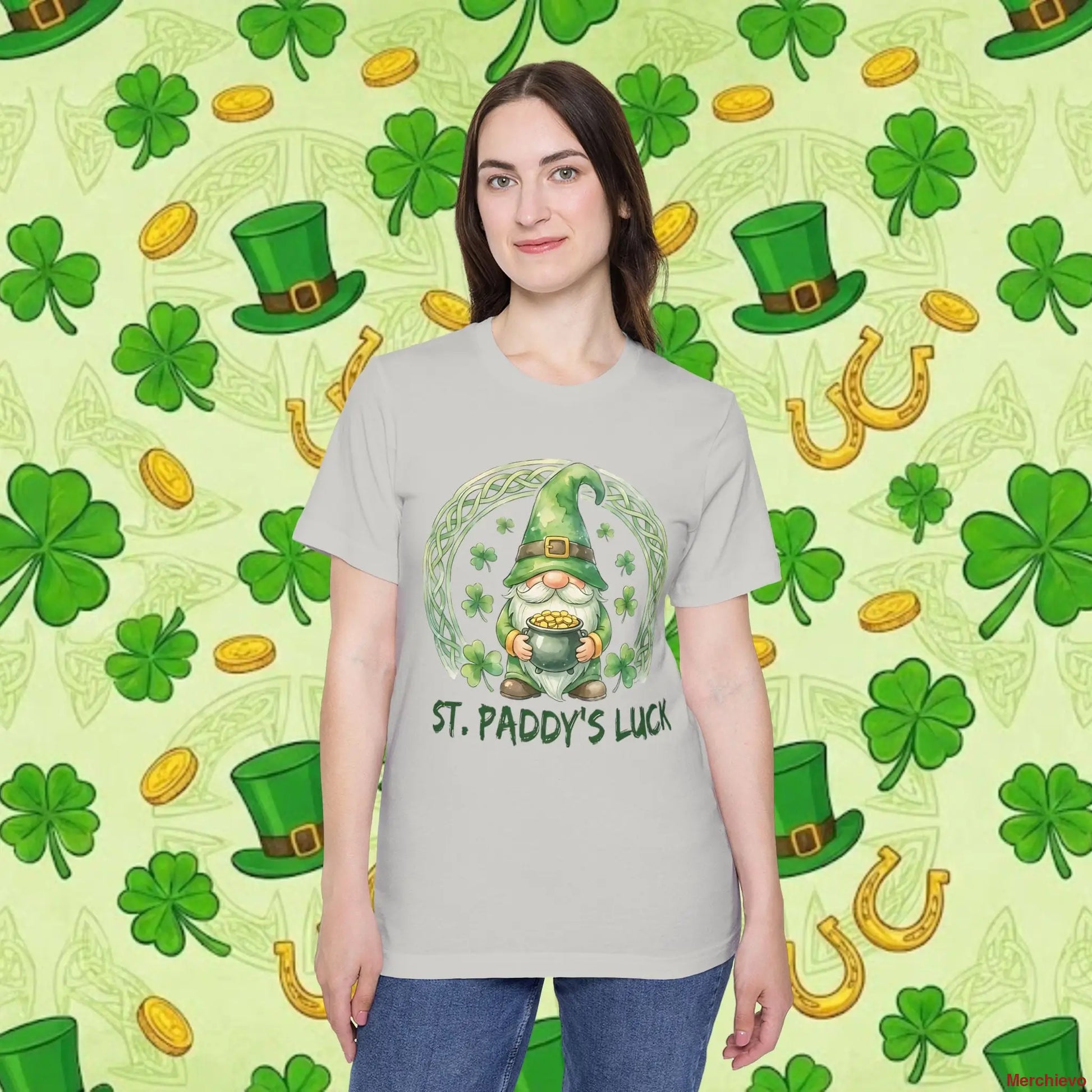 St. Paddy’s Luck Gnome T-Shirt | Whimsical Irish Folklore Graphic Tee T-Shirt
