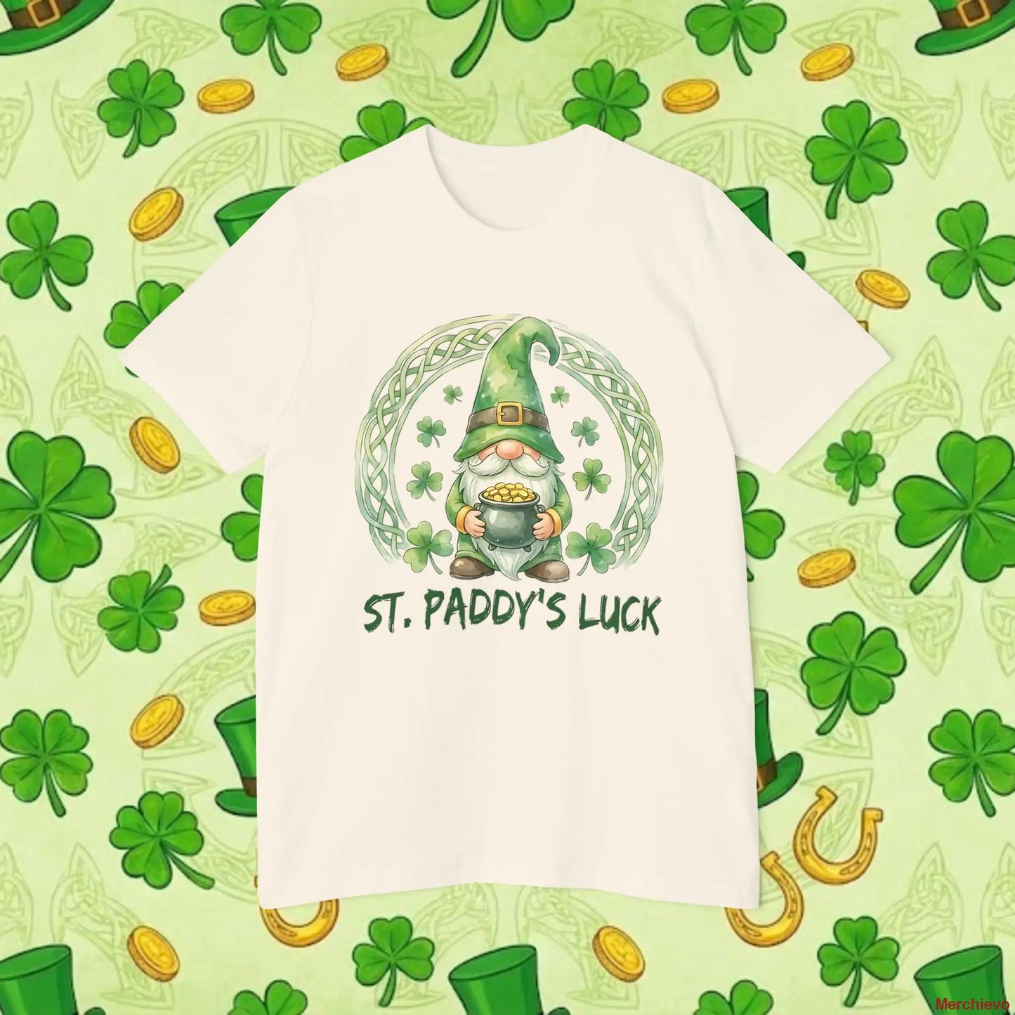 St. Paddy’s Luck Gnome T-Shirt | Whimsical Irish Folklore Graphic Tee T-Shirt