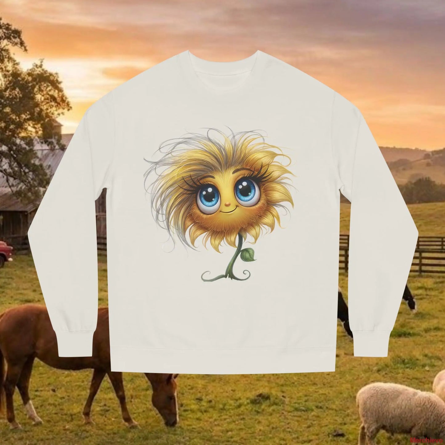 Sunflower with Attitude Lightweight Sweatshirt Sweatshirt
