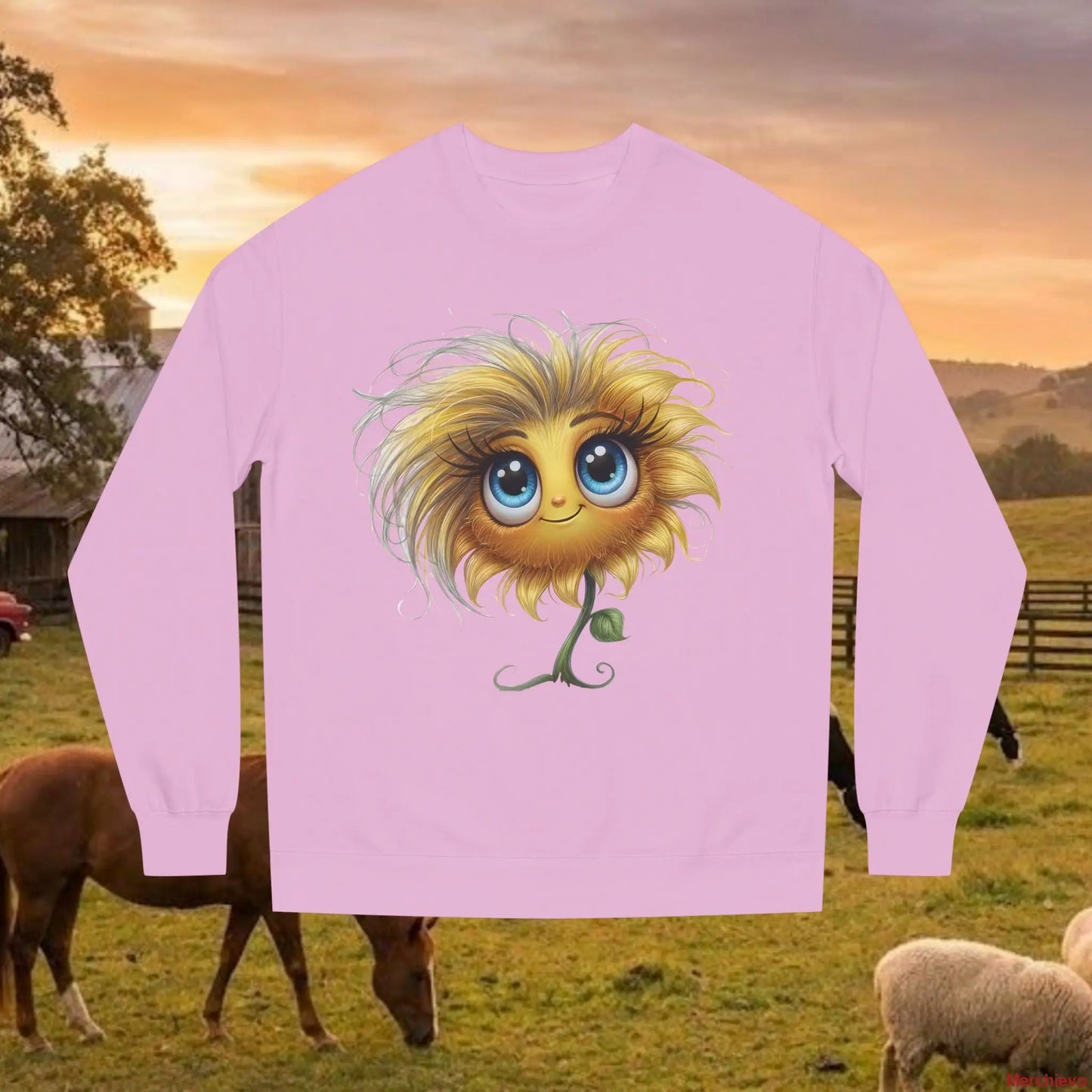 Sunflower with Attitude Lightweight Sweatshirt Sweatshirt