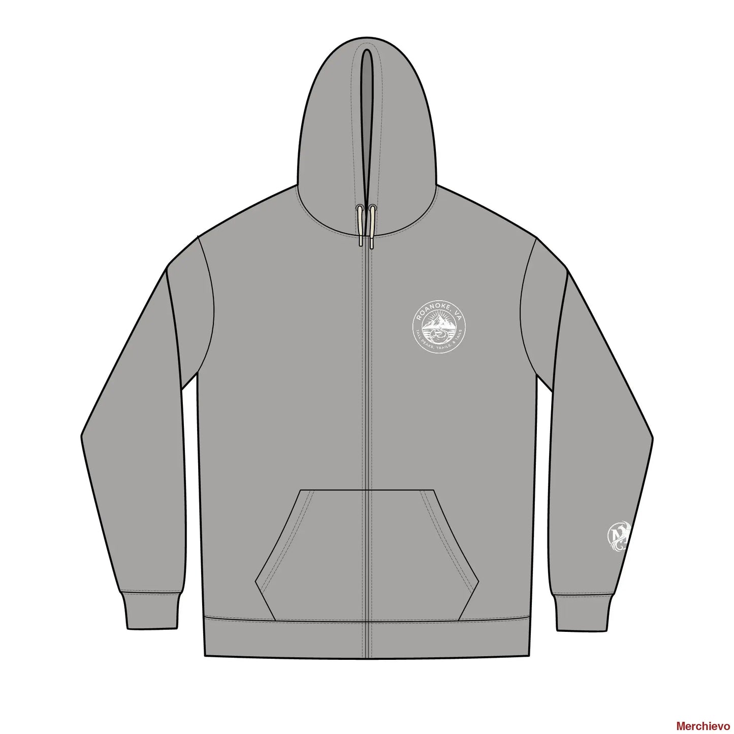 Tails and Trails Roanoke Hoodie XS / Light Heather Grey Hoodie