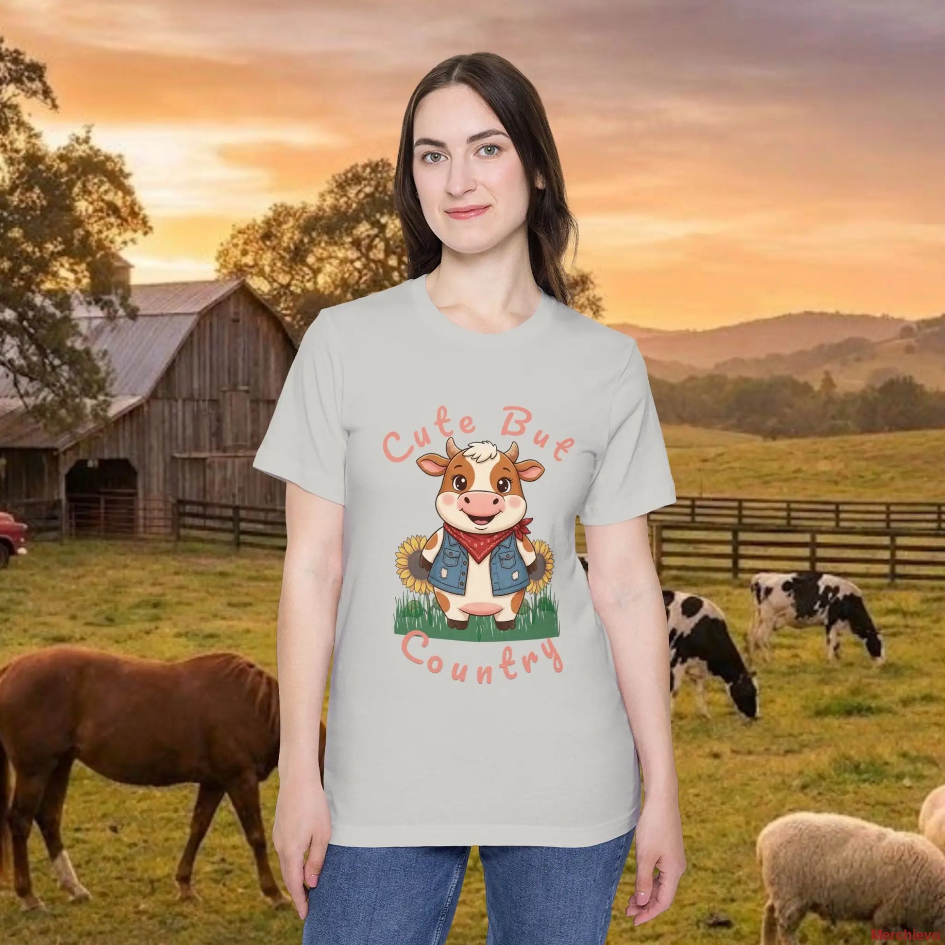 The ’Cute but Country’ Cow Tee T-Shirt