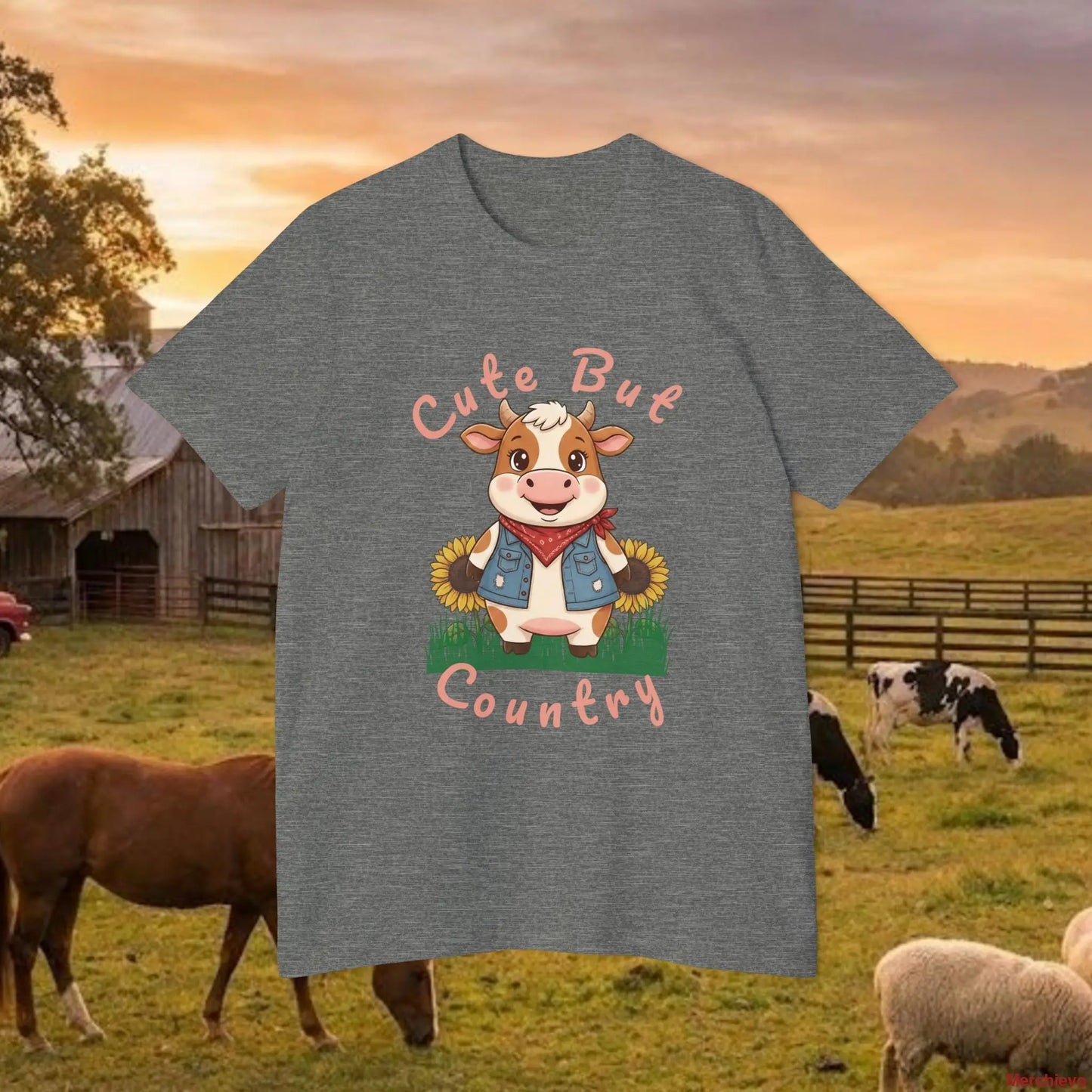 The ’Cute but Country’ Cow Tee T-Shirt