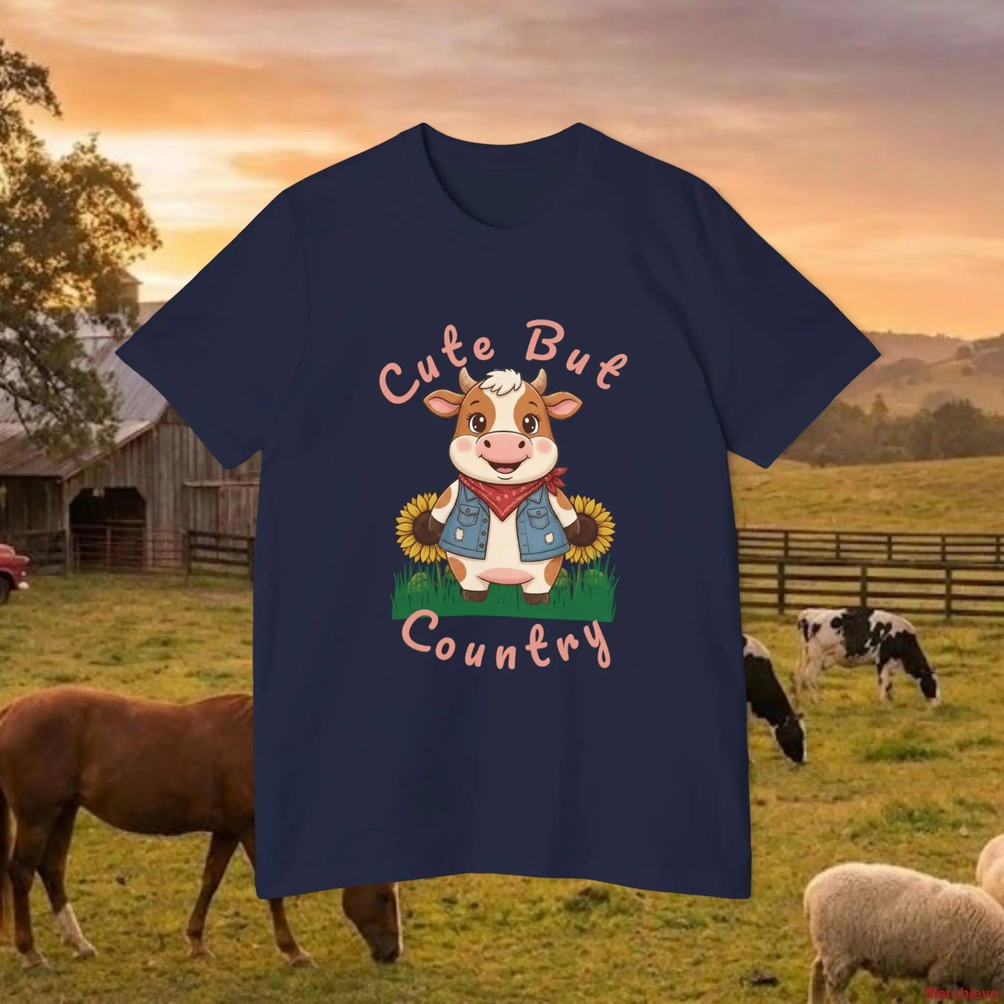 The ’Cute but Country’ Cow Tee T-Shirt