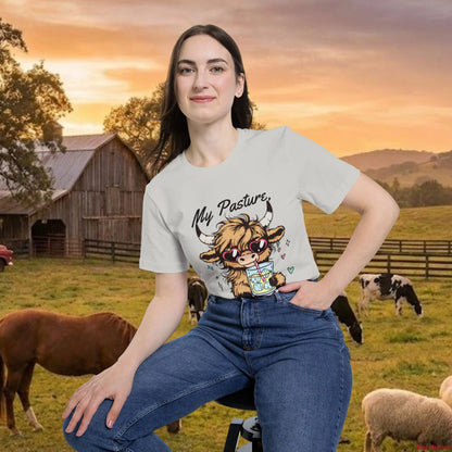 The ’Pasture Prince’ Highland Cow Tee T-Shirt