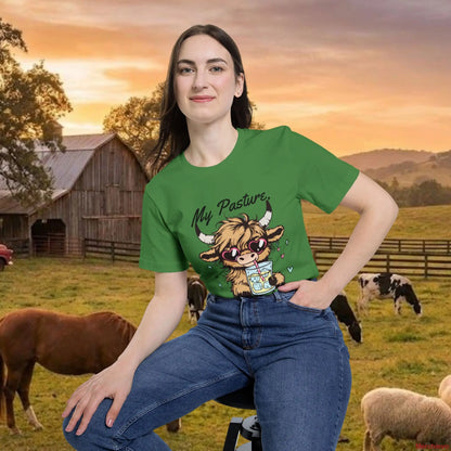 The ’Pasture Prince’ Highland Cow Tee T-Shirt
