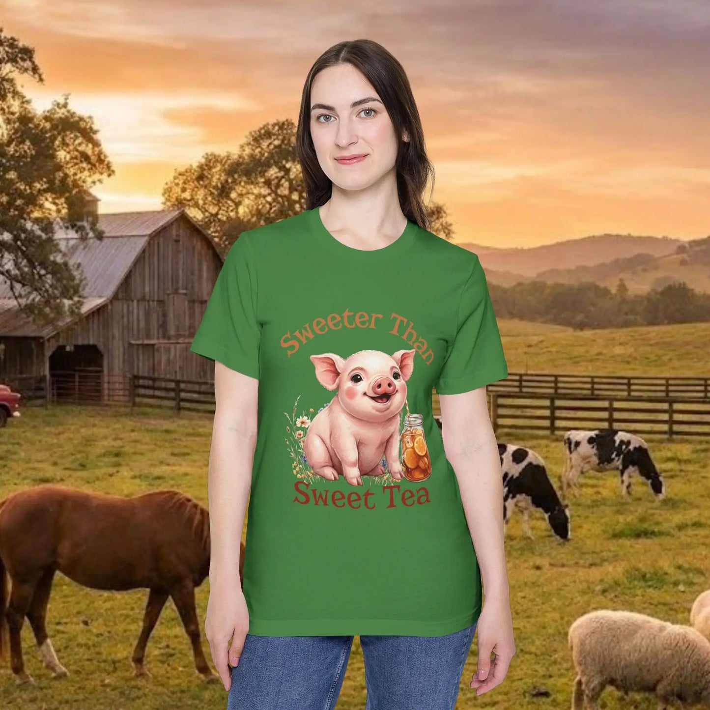 The "Sweet Tea & Southern Sass Pig" Tee