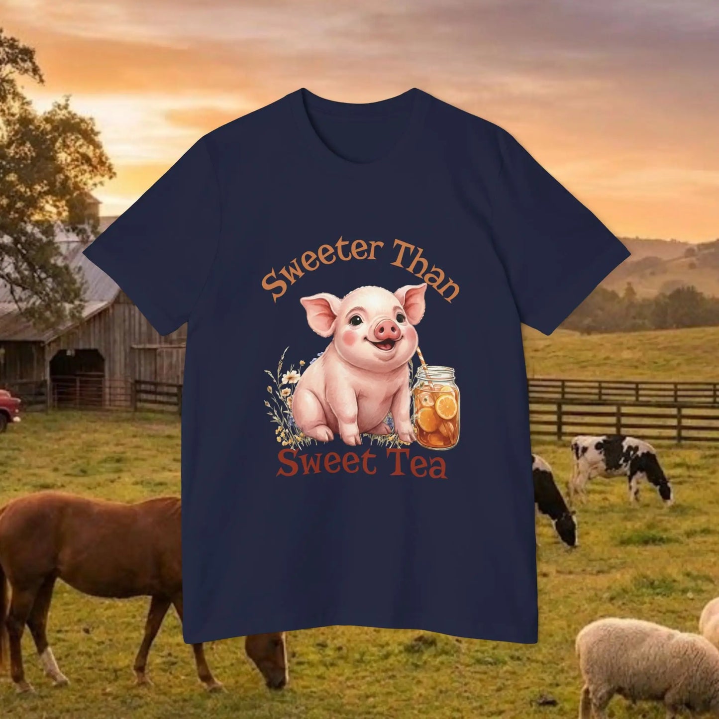 The "Sweet Tea & Southern Sass Pig" Tee