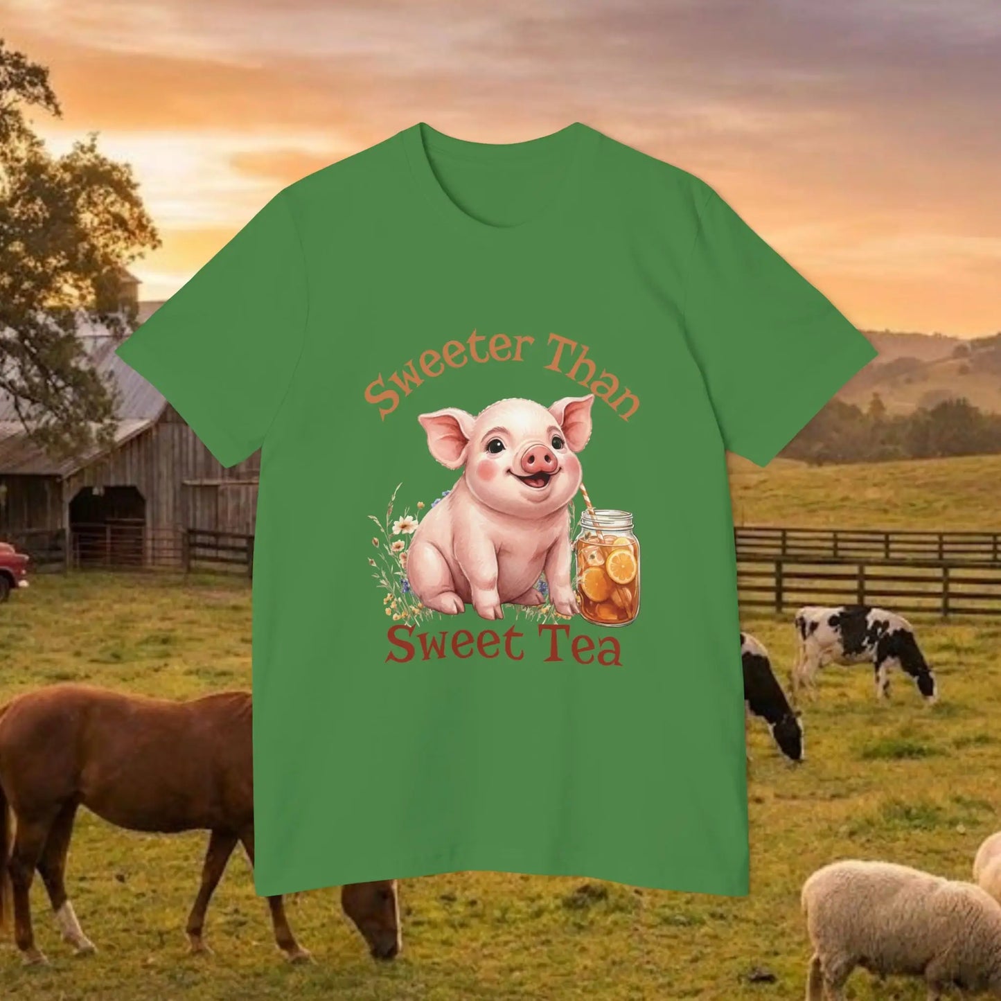 The "Sweet Tea & Southern Sass Pig" Tee