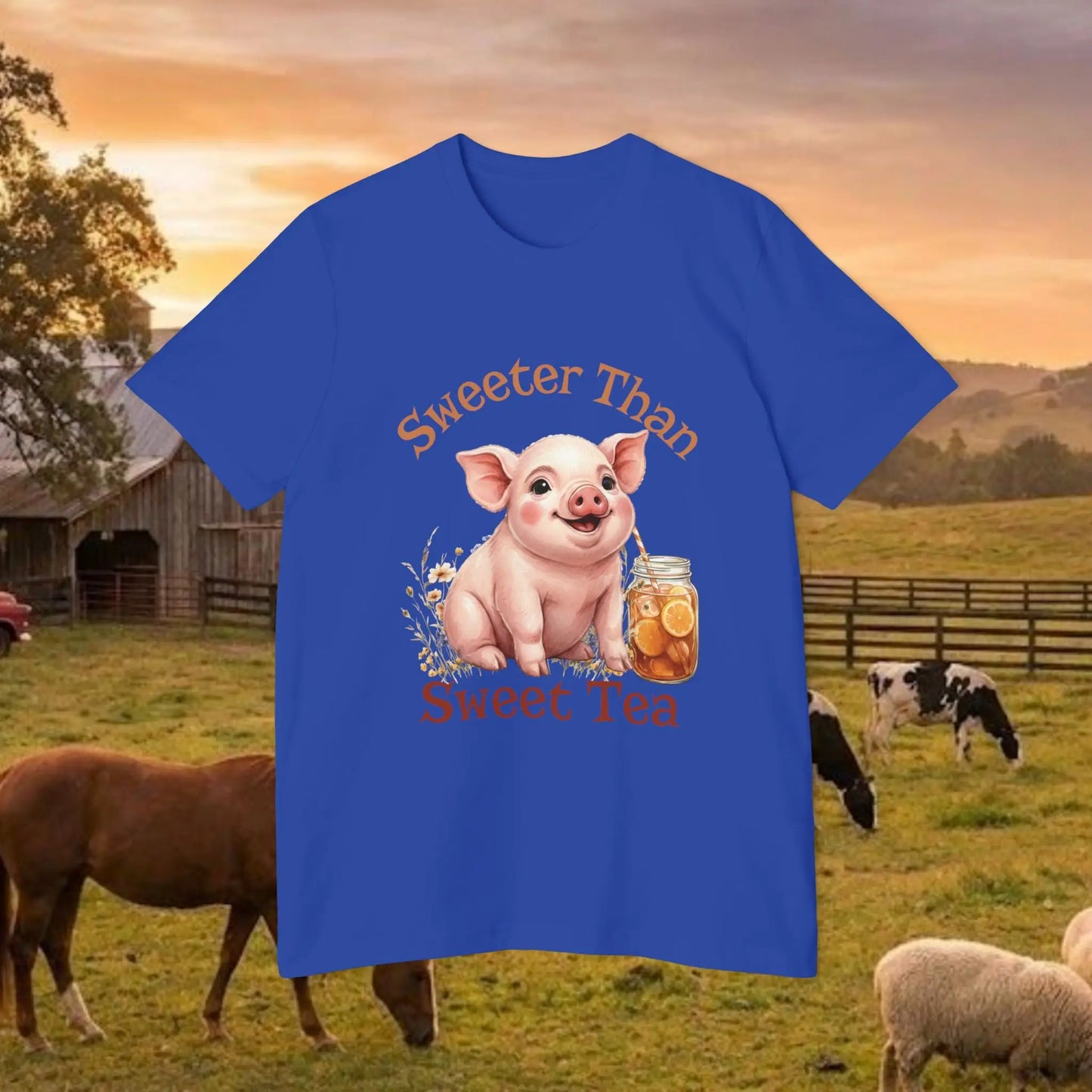 The "Sweet Tea & Southern Sass Pig" Tee