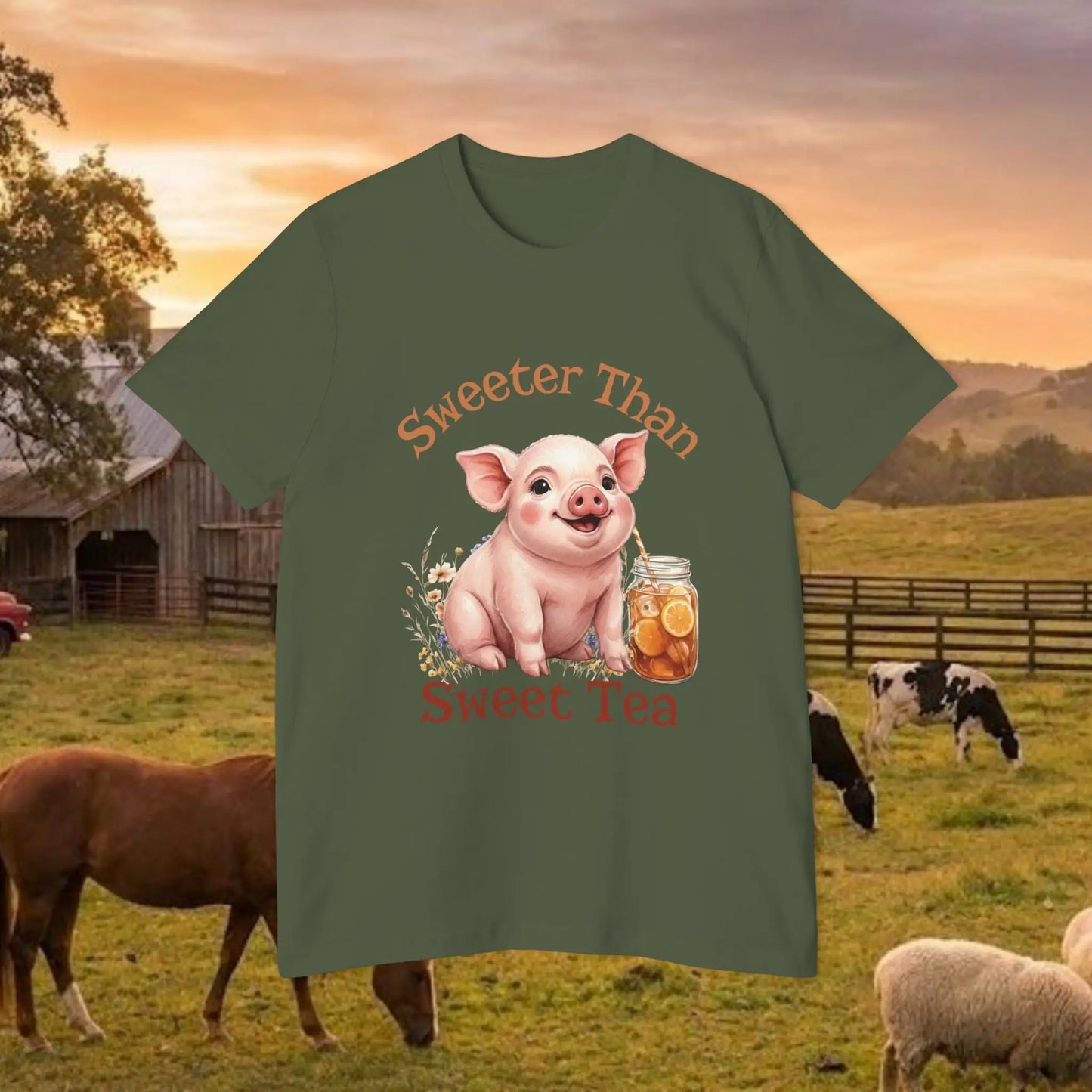 The "Sweet Tea & Southern Sass Pig" Tee