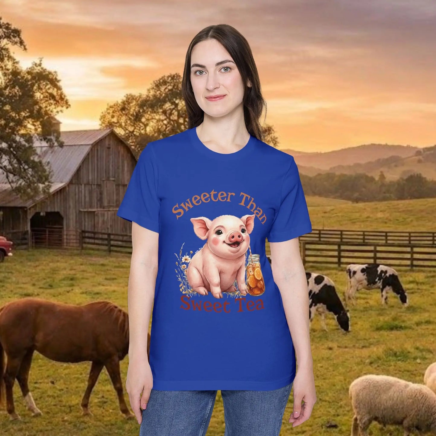The "Sweet Tea & Southern Sass Pig" Tee